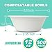 JINVOGREEN 500 Count 12 oz Paper Bowls Disposable Compostable Bowls Bulk Heavy Duty Biodegradable Bagasse Bowl for Snacks Soup and Salads White - Image 4