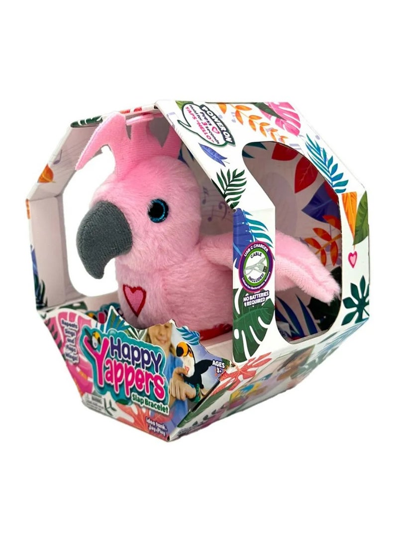 Happy Yappers Cockatoo Plush Toy, Heart Theme, Playful, Lifelike, Soft and Vibrant Design, 3 Years+, Pink - 15 cm - Image 2