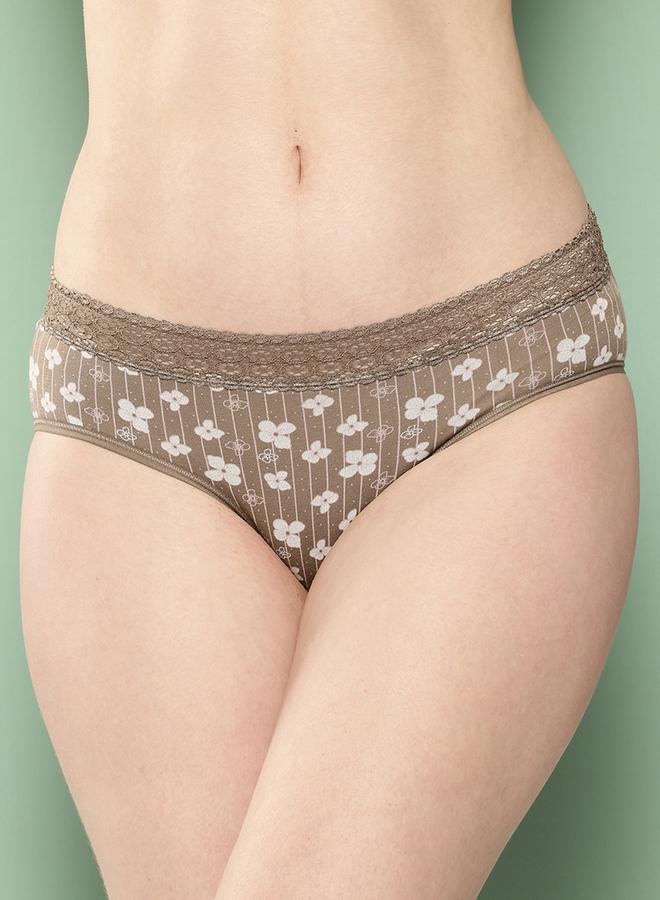 Leading Lady Pack of 3 - Printed Lace Waistband Bikini - Image 3