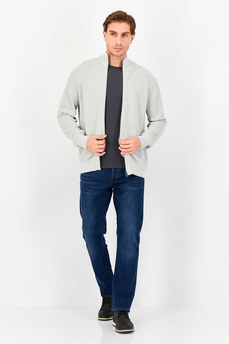 Celio سويت شيرت رجالي برقبة مزيفة، رمادي - Image 4