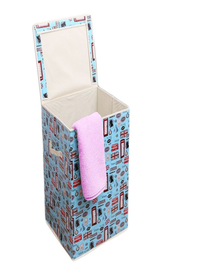 Pindia Foldable Laundry Cloth Basket Bin Organizer Container for Kids Baby Toys Box Clothes Storage Kitchen Bedroom Bathroom with One Handle (Large Size 60Ltrs) - Image 1