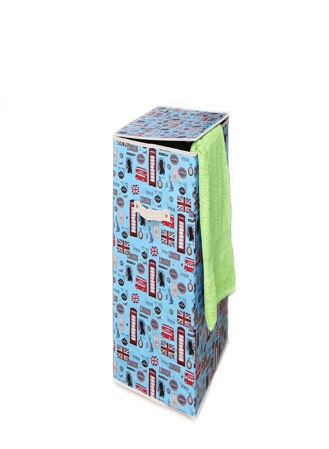 Pindia Foldable Laundry Cloth Basket Bin Organizer Container for Kids Baby Toys Box Clothes Storage Kitchen Bedroom Bathroom with One Handle (Large Size 60Ltrs) - Image 2