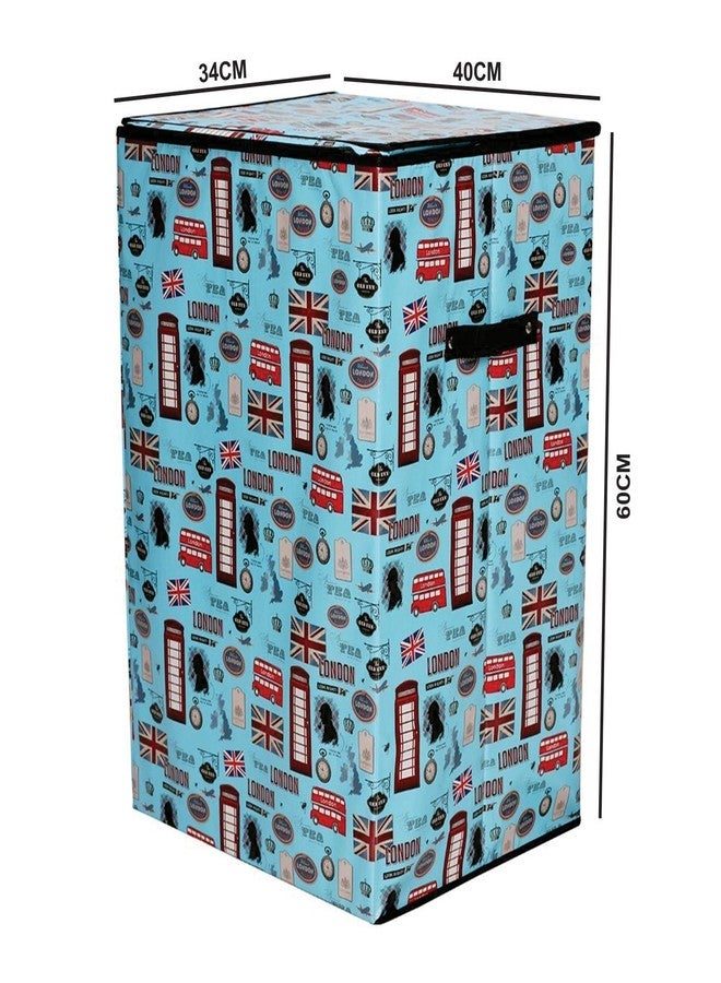 Pindia Foldable Laundry Cloth Basket Bin Organizer Container for Kids Baby Toys Box Clothes Storage Kitchen Bedroom Bathroom with One Handle (Large Size 60Ltrs) - Image 3