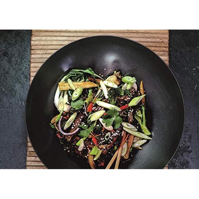 KitchenCraft World Of Flavours Oriental Carbon Steel NonStick Wok 265Cm 105 Sleeved - Image 4