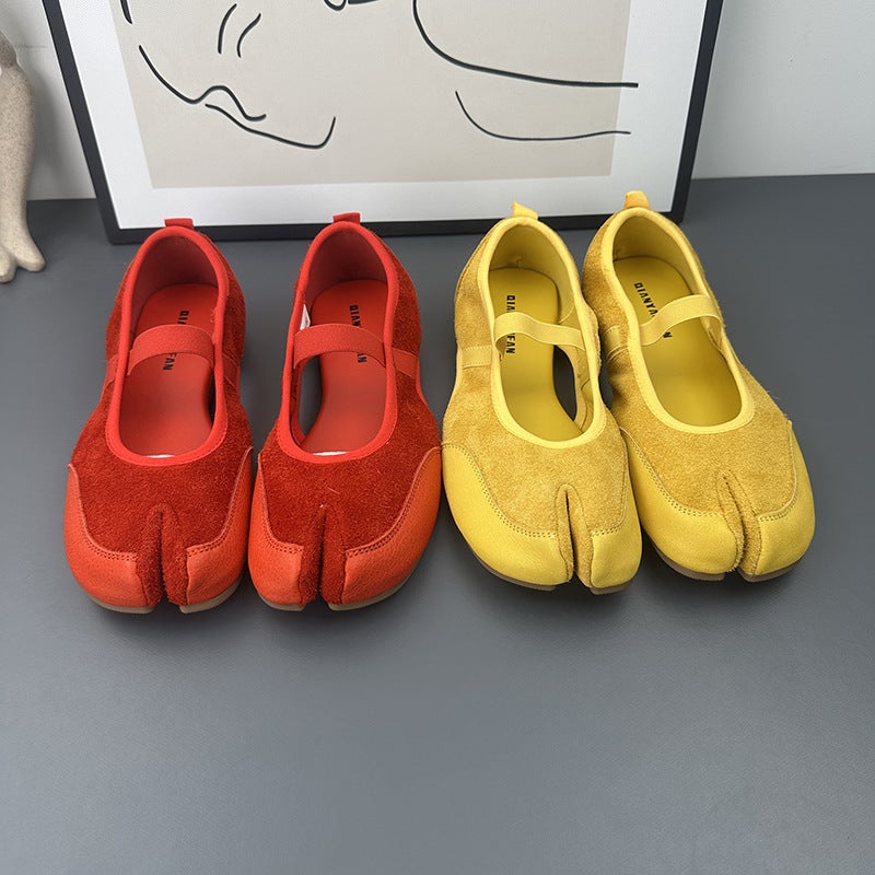 Split Toe Loafer Flat Shoes for Women - Image 1