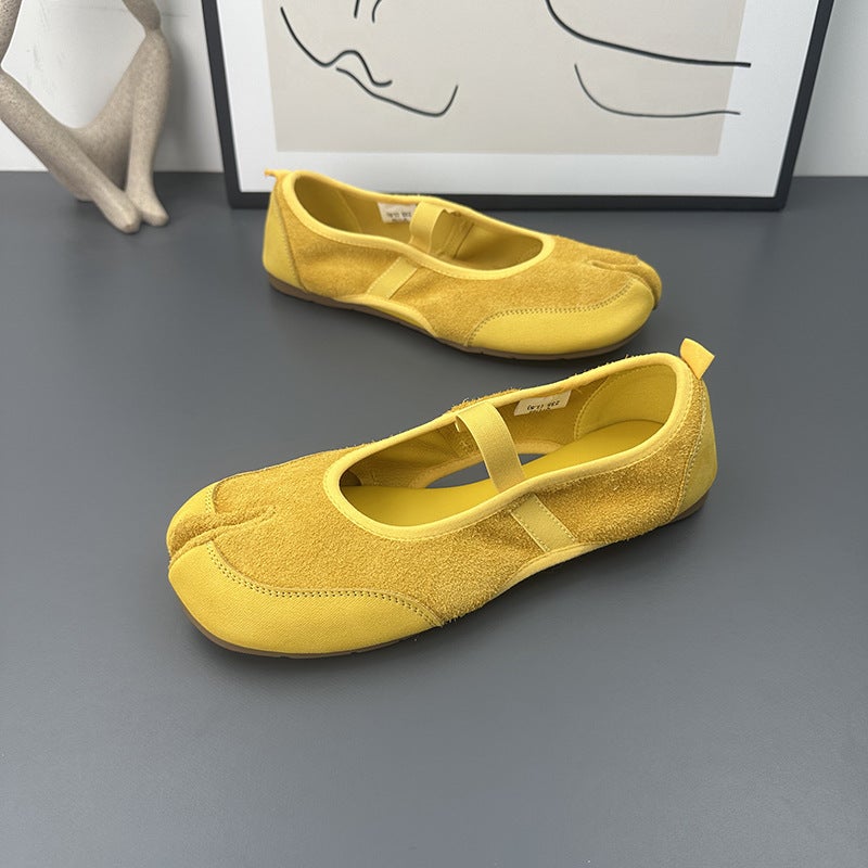 Split Toe Loafer Flat Shoes for Women - Image 4
