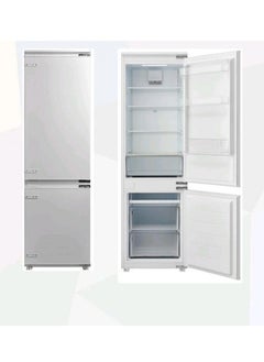 MASTERgas Refrigerator and freezer 54 cm capacity of 239 liters  anti freezing  2 doors, changeable  white color 3 shelves  inner bulb Mastergas  - Image 1