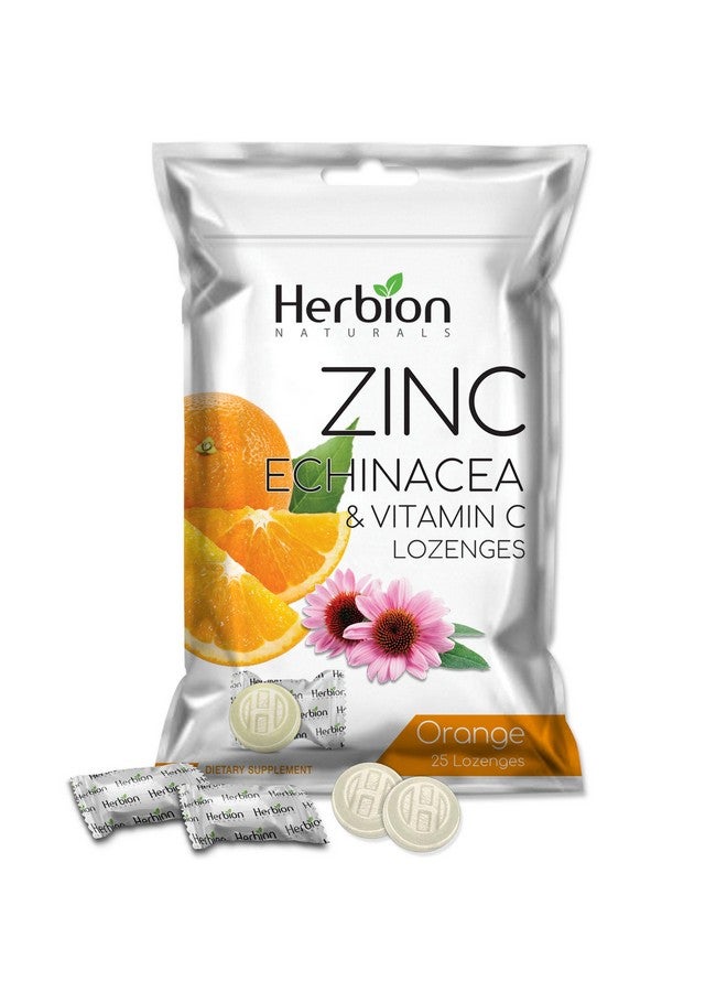 HERBION Naturals Zinc, Echinacea & Vitamin C Lozenges 25 CT - Dietary Supplement for Adults & Children 5+ - Promotes Wellness for The Whole Family (125 Count (Pack of 5), Orange) - Image 2