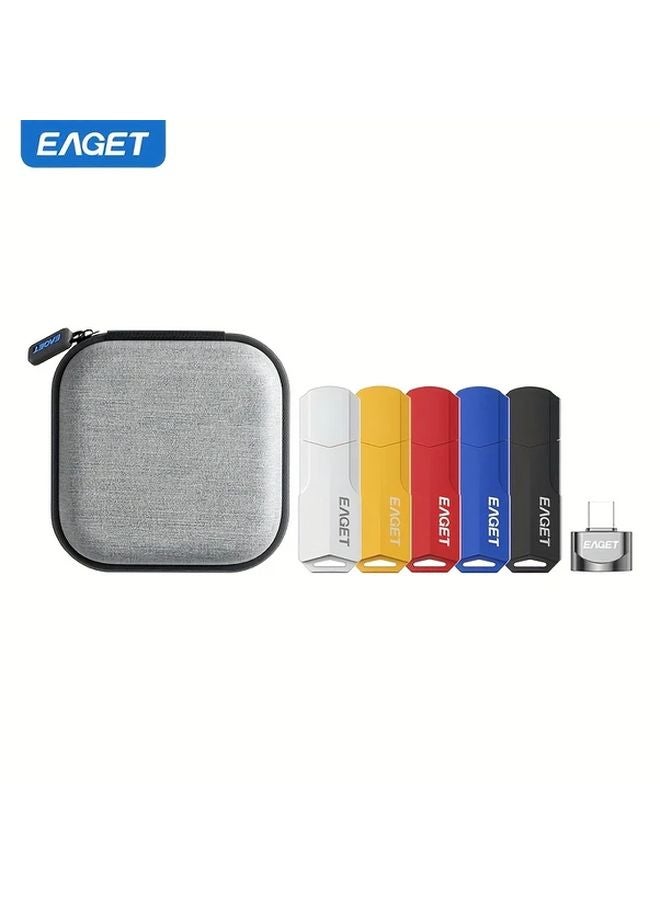 Eaget 16 GB USB 2 0 Flash Drive Thumb Drive With USB C Adapter And Storage Bag - Image 1