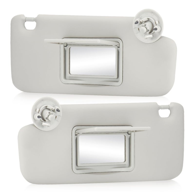 Gray Driver Left Passenger Right Side Sun Visor Replacement Compatible with 2012 2013 2014 2015 2016 Chevrolet Chevy Sonic 2013 2014 2015 2016 Chevrolet Spark Replace P95327509 P95327507