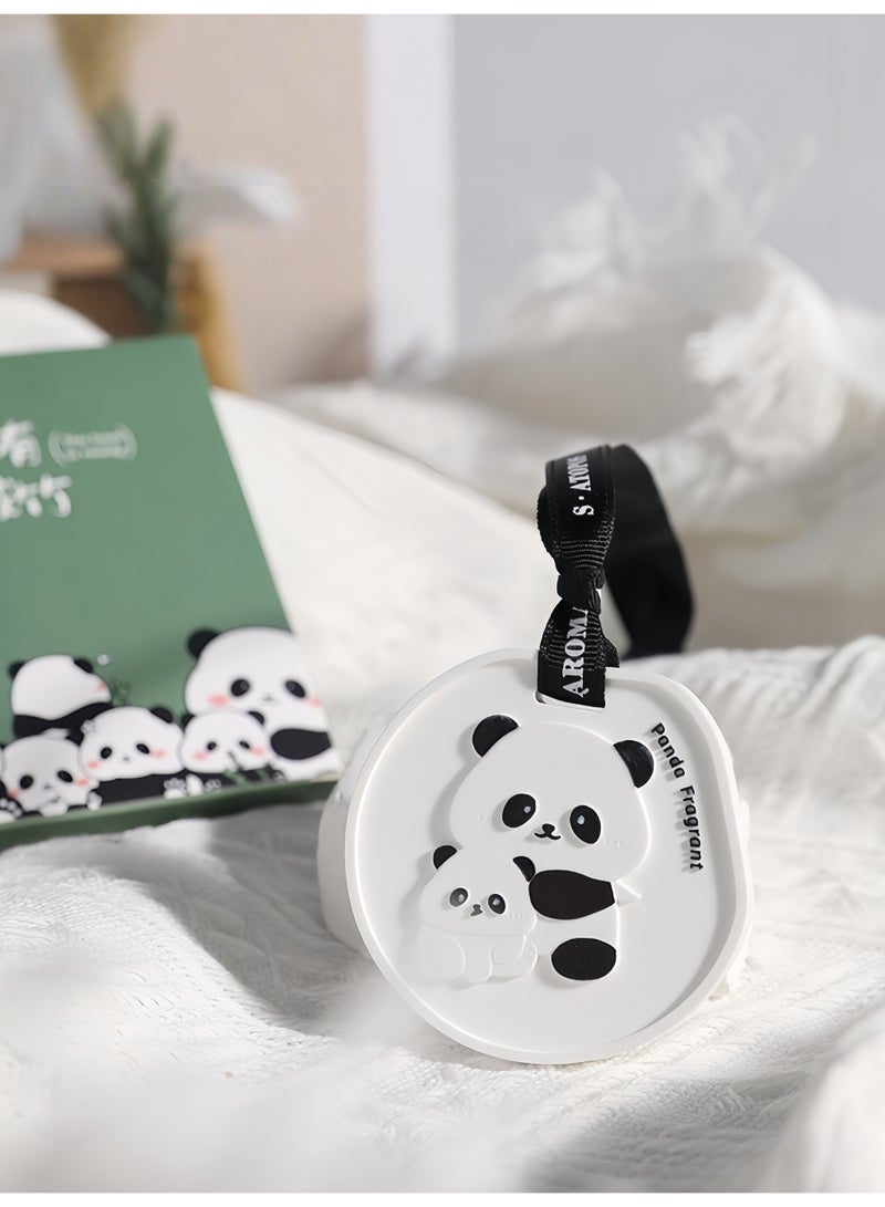 معطر جو صيني برائحة الباندا، مصنوع من الجبس، معطر برائحة الخيزران والشاي، مناسب لخزانة الملابس والمنزل والحمام، وزينة معلقة، هدية مميزة لمحبي الباندا والعطور. - Image 2