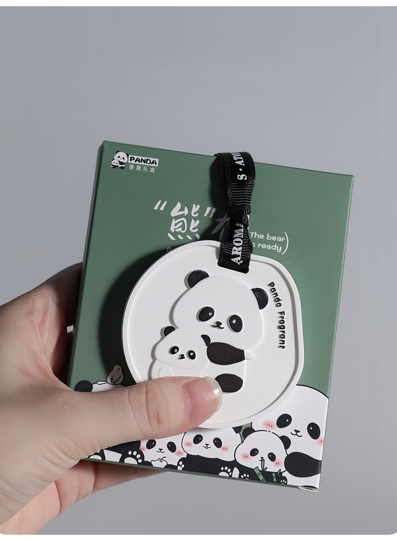 معطر جو صيني برائحة الباندا، مصنوع من الجبس، معطر برائحة الخيزران والشاي، مناسب لخزانة الملابس والمنزل والحمام، وزينة معلقة، هدية مميزة لمحبي الباندا والعطور. - Image 3