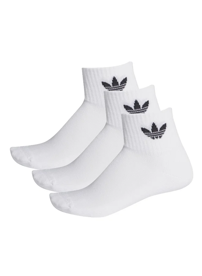 adidas Adidas 1/4 SOCKS 3P White CASUAL Socks FOR MEN & WOMEN 11 - 12.5