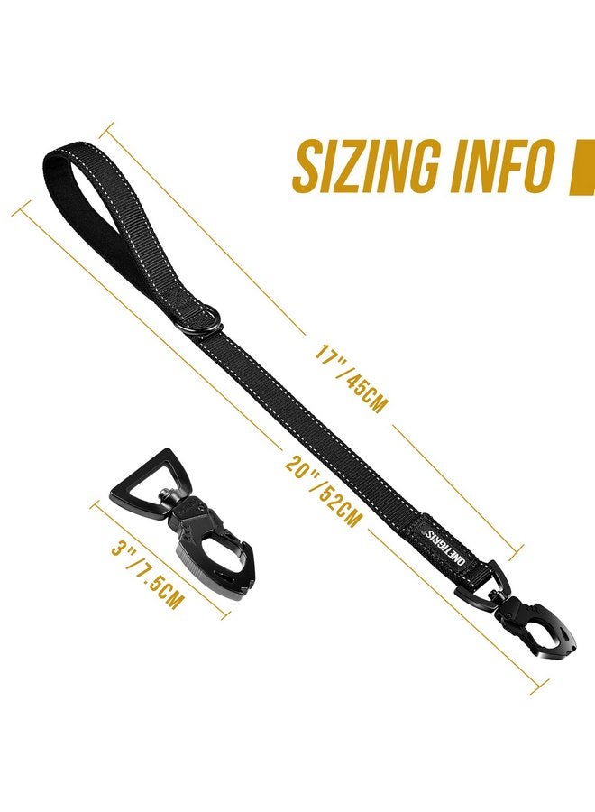 OneTigris OneTigris Bolt Short Traffic Dog Leash for Small Medium Large Dogs(Black,M) - Image 4