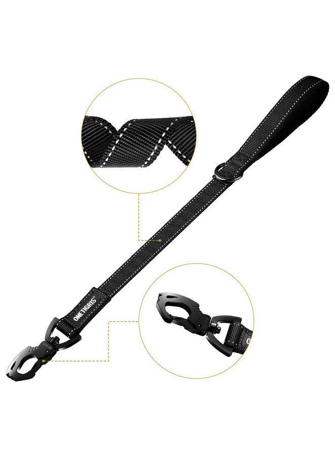 OneTigris OneTigris Bolt Short Traffic Dog Leash for Small Medium Large Dogs(Black,M) - Image 3