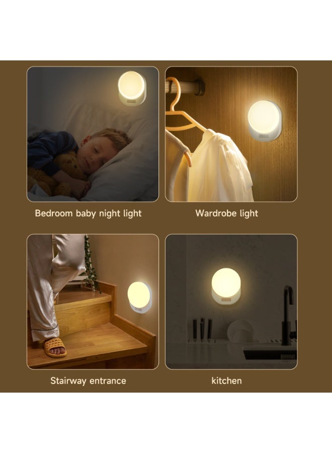 Lezonic Stick-On Night Light,Kids Night Light,Motion Sensor ,Night Light Battery Powered Auto/ON/Off Stair Sensor Lights with Batteries,Magnetic Base, Motion Lights for Toilet, Hallway, Bathroom, Kitchen, Childrens Room【Energy Class A】，2    PACK - Image 2