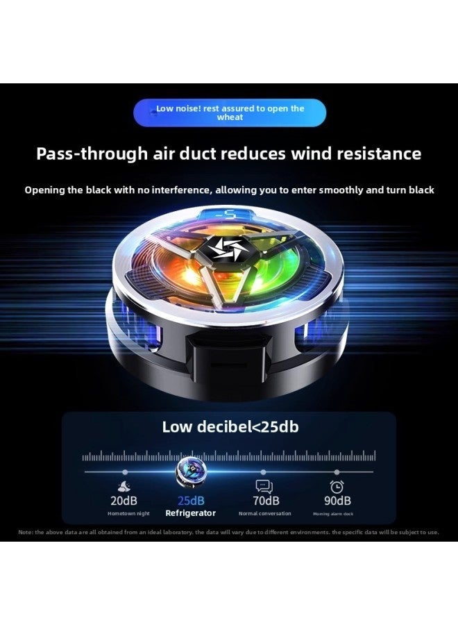 [Wireless Charging Magnetic/Back Clip Dual-purpose] Applicable To Apple Mobile Phone Radiator 16promax Live Special-Color:[15w Wireless + 24w High Power Magnetic Back Two-in-one] Temperature Digital Display☆Tec Semiconductor Refrigeration☆Mute☆Fast Cooling☆Send Finger Cots  - Image 5