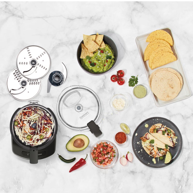 Cuisinart معالج الطعام كويزينارت 7 أكواب بتصميم أنيق وعصري مع تحكمين سهلين وشفرة عالمية للتقطيع والخلط والعجين (أسود) - Image 4