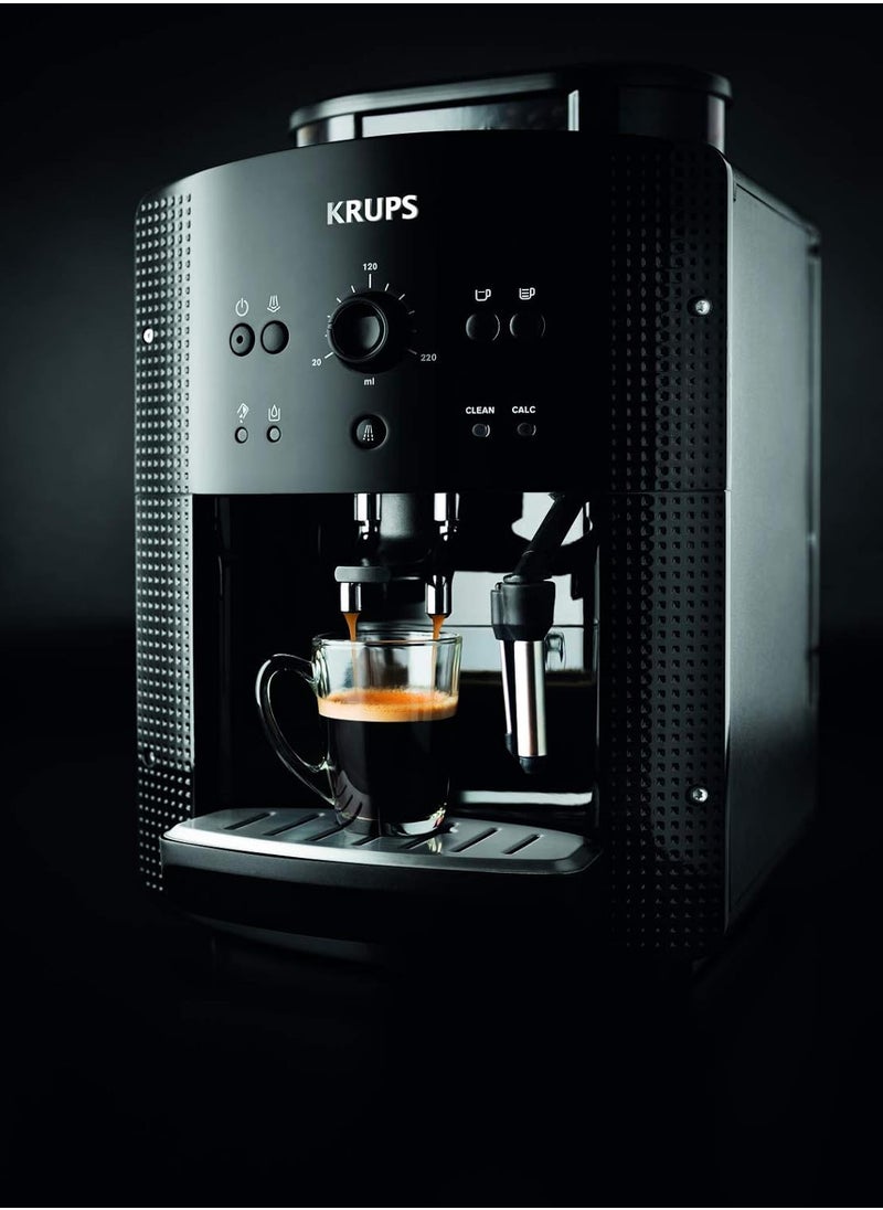 Krups - Fully Automatic Espresso and Cappuccino Coffee Machine 1.8 L, Automatic Cleaning, Milk System with Cappuccino Plus Nozzle | EA8108 | Black - Image 1