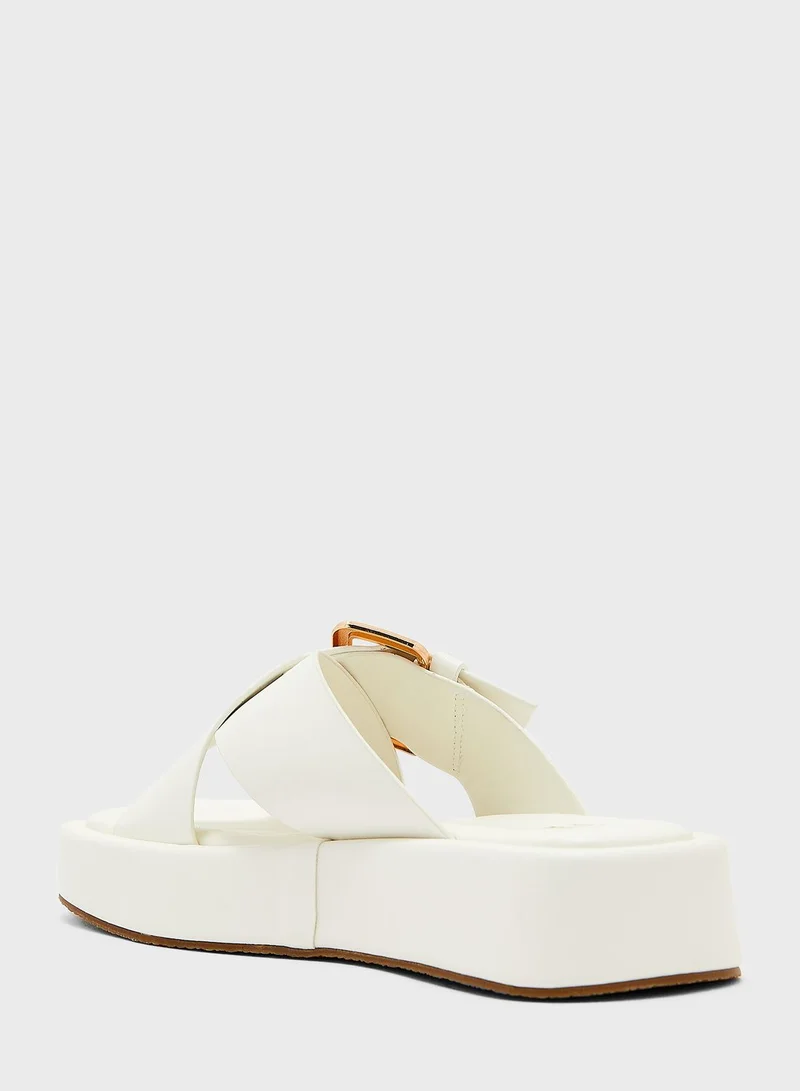 Ella Limited Edition Cross Strap Wedge Slippers