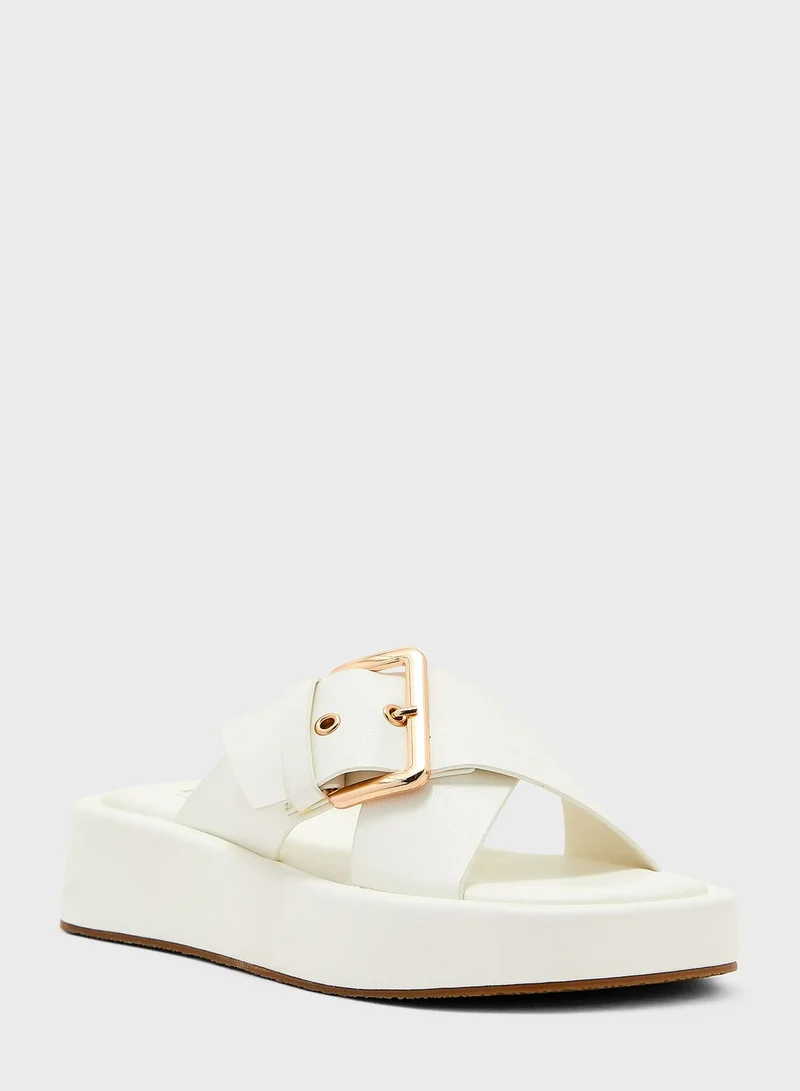 Ella Limited Edition Cross Strap Wedge Slippers