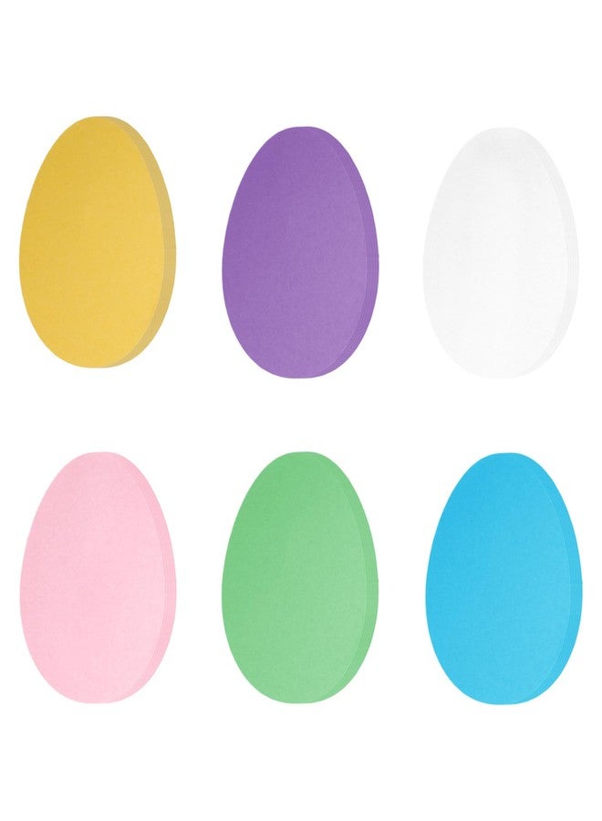 jiebor 60 Pcs Easter Egg Paper Cutouts Bulk for Spring Easter Classroom DIY Crafts Party Bulletin Board Home Office Wall Decor 3.5Inch - Image 1