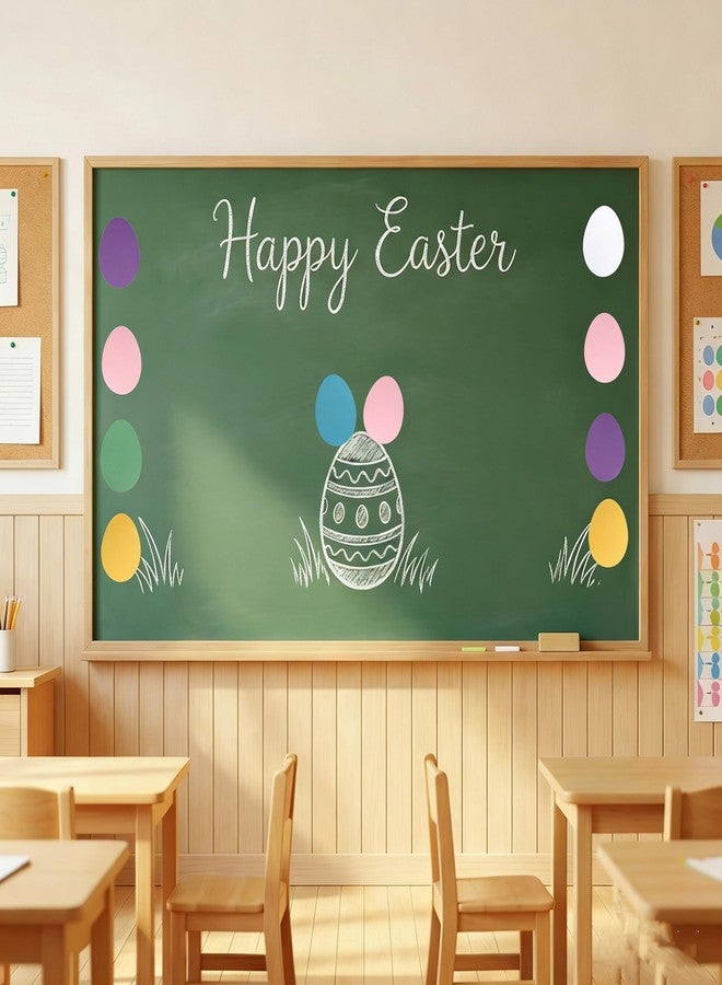 jiebor 60 Pcs Easter Egg Paper Cutouts Bulk for Spring Easter Classroom DIY Crafts Party Bulletin Board Home Office Wall Decor 3.5Inch - Image 4