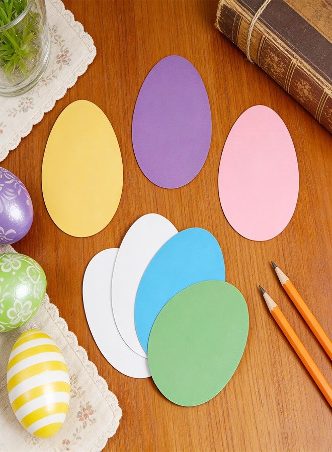 jiebor 60 Pcs Easter Egg Paper Cutouts Bulk for Spring Easter Classroom DIY Crafts Party Bulletin Board Home Office Wall Decor 3.5Inch - Image 3