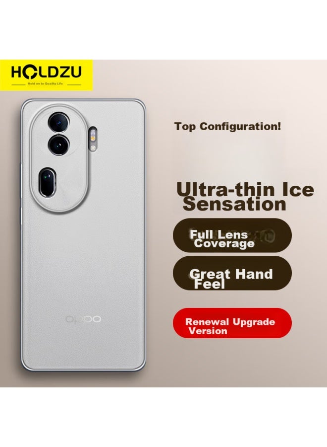 Holdzu Phone Case For Oppo Reno 11, Protective Cover With Heat Dissipation, Silicone Lens Protection, Full Coverage, Ultra-thin Frosted Design For Men And Women, New - Misty White - Image 1