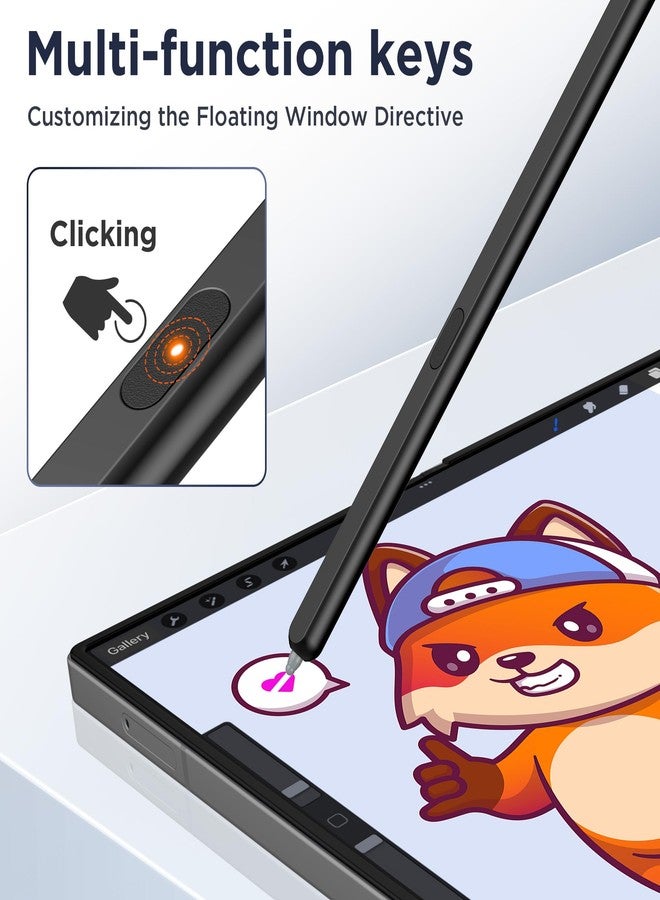 TONGATE for Galaxy Z Fold 6/Fold 5 Slim S Pen Fold Edition 4096 Pressure Levels for Samsung Z Fold 6/5 Phones Only, Fold5/6 S Pen Touch Stylus, 1.5mm Pen Tip, with 3* Tips & 1* S Pen Holder, Black - Image 4