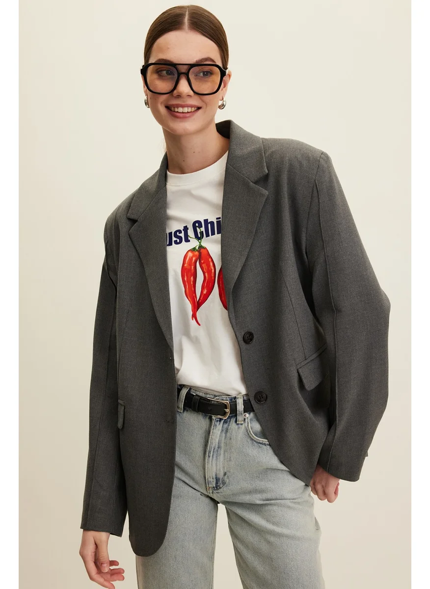 Manuka Classic Cut Blazer Jacket Grey