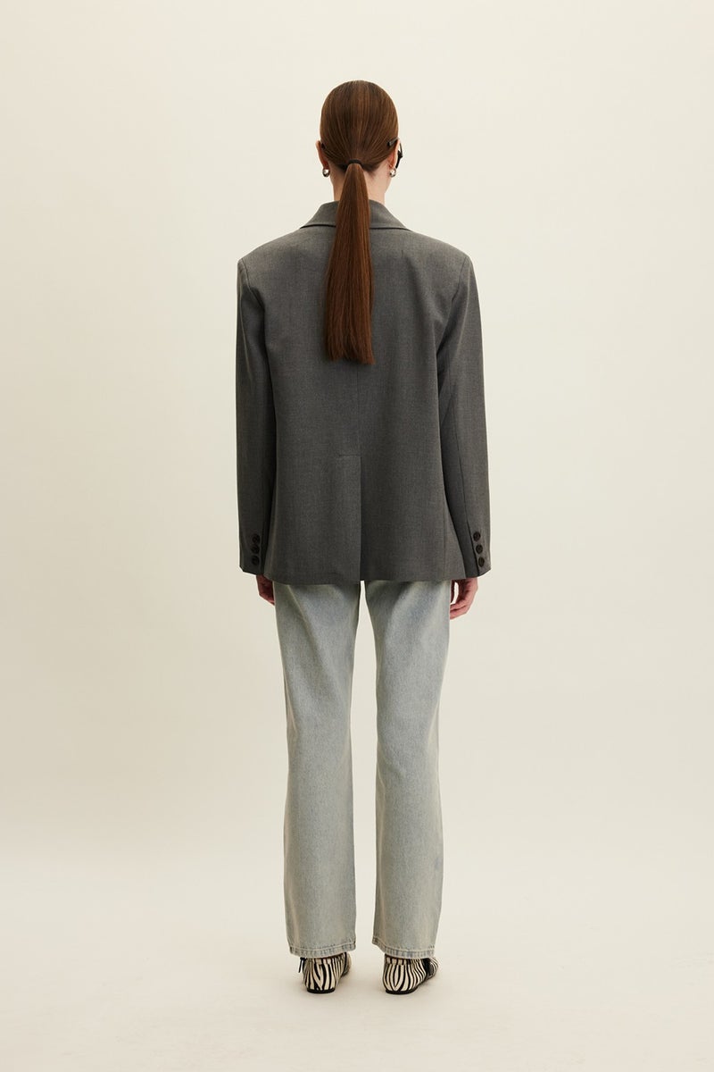 Manuka Classic Cut Blazer Jacket Grey  - Image 5