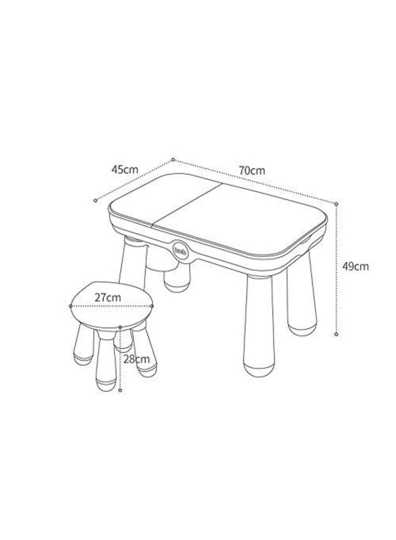 مجموعة طاولة الأطفال مع كرسي للأطفال قابل لتعديل الطول - Image 2