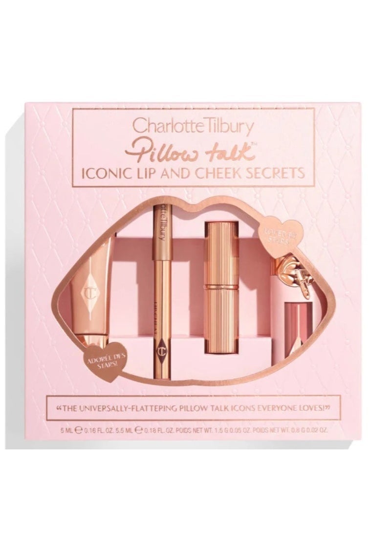 شارلوت تلبوري شارلوت تيلبوري بيلو توك – مجموعة أسرار الشفاه والخدود الأيقونية، 4 قطع