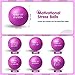 Civaner 60 Pieces Motivational Stress Balls Bulk or Adults Soft Foam Lightweight Mini Balls Inspirational Stress Relief Supplies Relief Anxiety Anger for Motivating EncouragingPurple - Image 4
