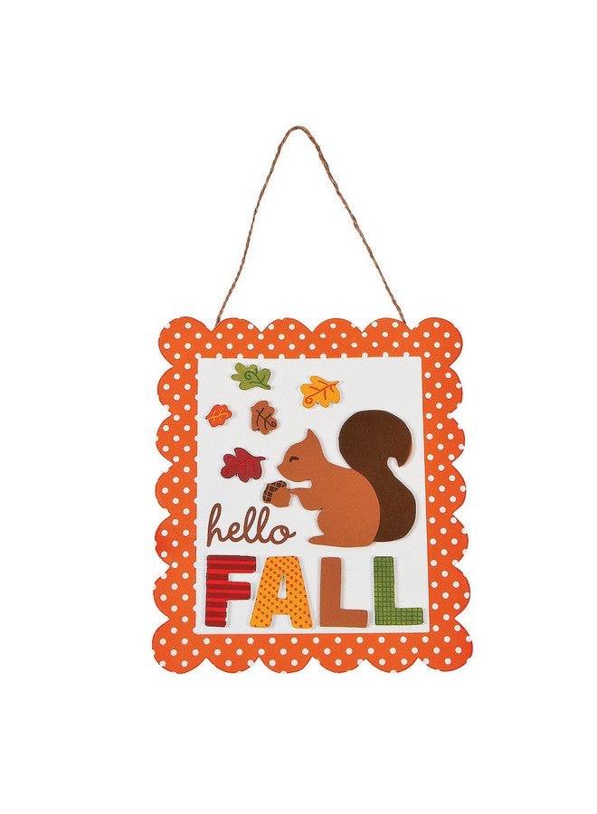 Fun Express Hello Fall Sign Craft Kit - Makes 12 - Crafts for Kids and Fun Home Activities - Image 1