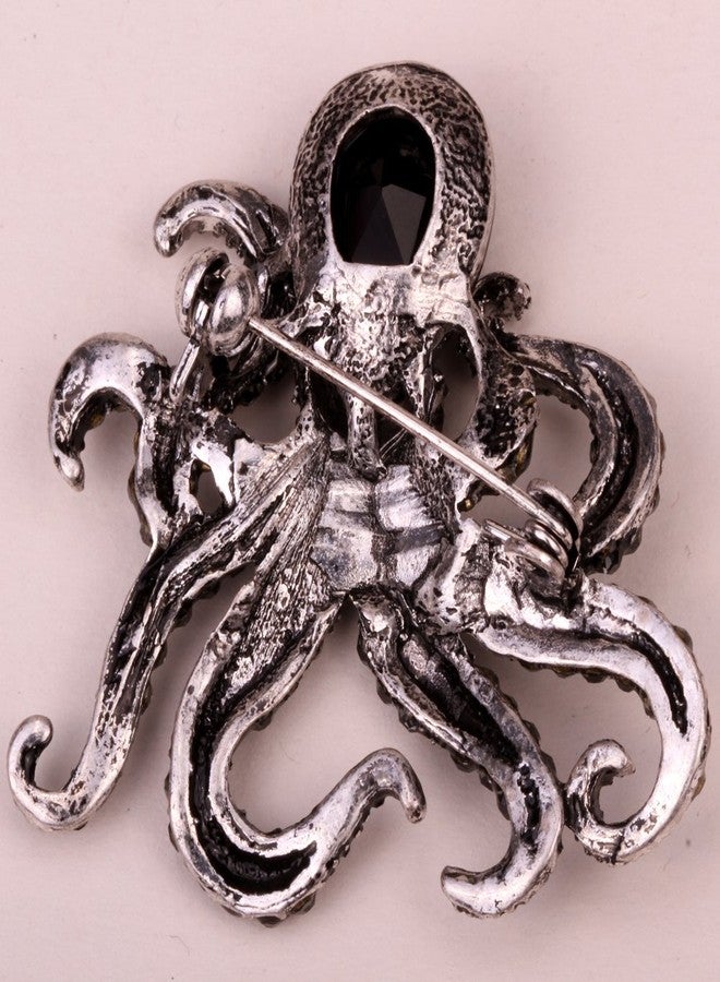 YACQ بروش أخطبوط كريستالي مخيف من YACQ Jewelry، مثالي لحفلات الهالوين، وإكسسوارات الأزياء التنكرية، وهدايا للنساء والصديقات والزوجات. - Image 2