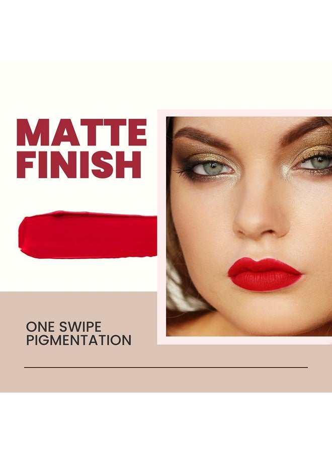 مارس أحمر شفاه MARS Matte Super Stay | يدوم حتى 12 ساعة | أحمر شفاه مقاوم للتلطخ ومقاوم للماء للنساء (2.6 جم) (06-SMITTEN) - Image 3