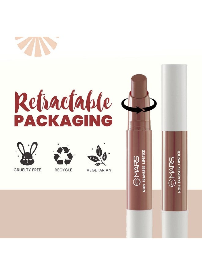 مارس أحمر شفاه MARS Matte Super Stay | يدوم حتى 12 ساعة | أحمر شفاه مقاوم للتلطخ ومقاوم للماء للنساء (2.6 جم) (06-SMITTEN) - Image 2