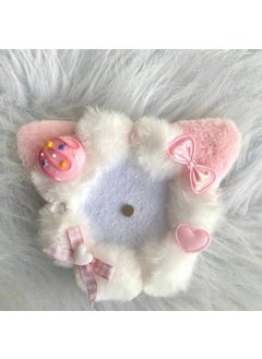 Cute Cat Ear Plush Badge Base 58mm Super fairy pink kitten [ready in stock first] individually packaged