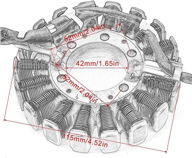 Wivplex Motorcycle Alternator Stator Coil for FORZA 250 - Image 2