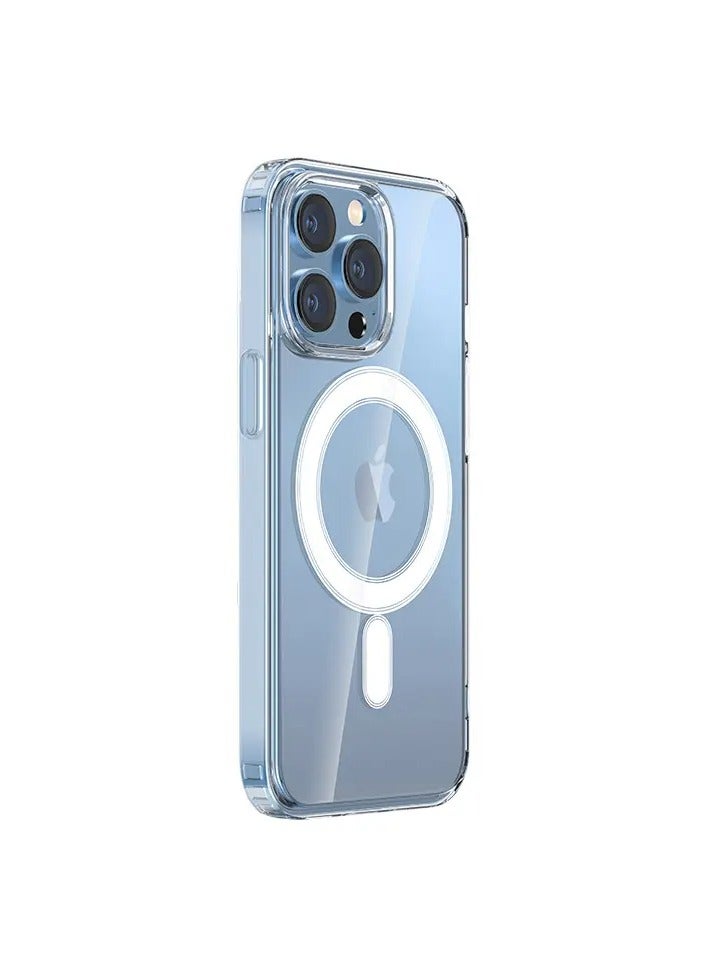 I Phone 15 Pro Clear transparent TPU Case, Cover ,  Magnetic , Wireless Charging, Scratch & Yellowing Resistant, Drop Protection - Image 3