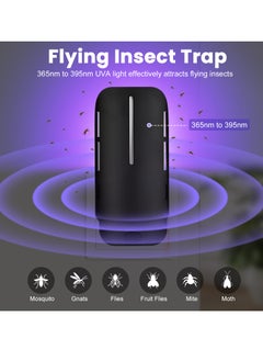 Necomi Fly Trap Indoor, Plug in Flying Insect Trap for Fruit Fly, Gnat, Moth, UV Mosquito Bug Trap Catcher with Night Light, Noiseless and Easy to Use, Ideal for House Bedroom Kitchen(2 Device+ 10 Refills)  - Image 4