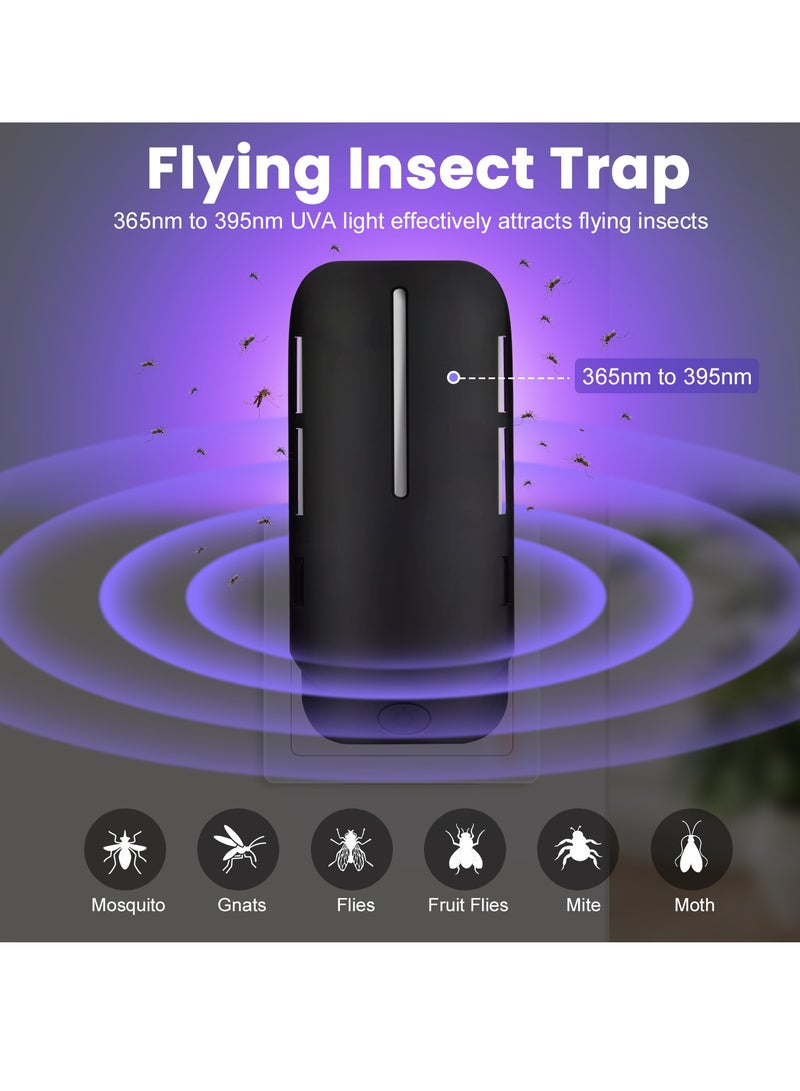 Necomi Fly Trap Indoor, Plug in Flying Insect Trap for Fruit Fly, Gnat, Moth, UV Mosquito Bug Trap Catcher with Night Light, Noiseless and Easy to Use, Ideal for House Bedroom Kitchen(2 Device+ 10 Refills) - Image 4