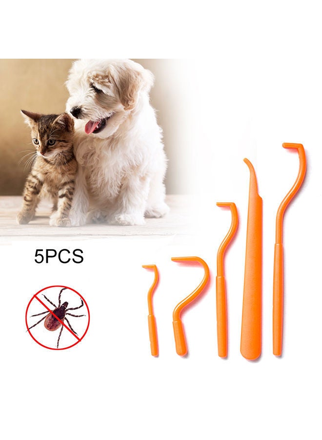 NIBEMINENT 5-Piece Tick Removal Tool Kit Orange 8g - Image 2