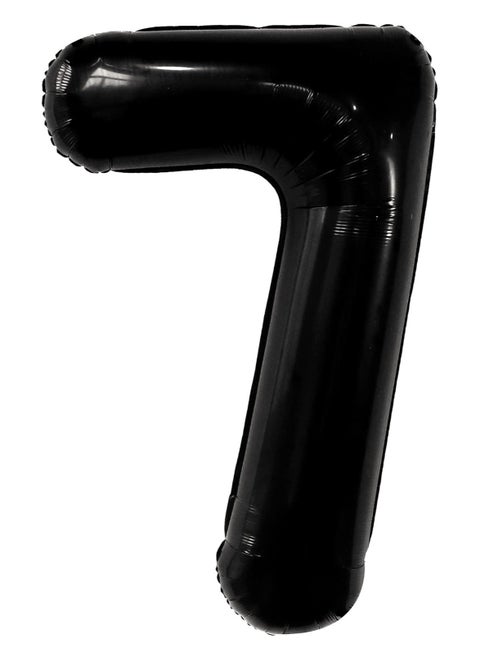 Black Number 7 Foil Balloon for 7th Birthday Decoration