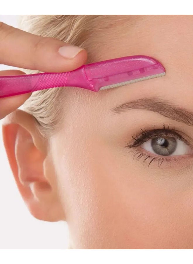 شيك ماكينة حلاقة Intuition Touch-Up لتقشير الحواجب والوجه بشفرة واحدة مع غطاء، 3 شفرات حلاقة - Image 2