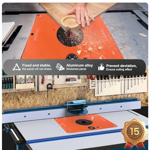 AirVows Router Lift for 3-1/2"Diameter Motors, 9-1/4" x 11-3/4"Panels, 3/4" Arc, Upgraded Clamp, Leveling Screws & Manual Crank-Operated Lifting Mechanism - Image 5