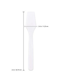 Pana PANA 200pcs Cosmetic Make Up Disposable Plastic 2.5" Spatulas Skin Care Facial Cream Mask Spatula (WHITE-200 Pieces in a Box)  - Image 2