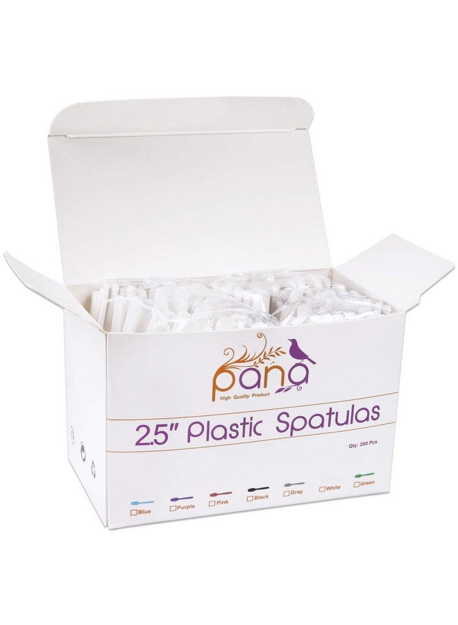 PANA 200pcs Cosmetic Make Up Disposable Plastic 2.5" Spatulas Skin Care Facial Cream Mask Spatula (WHITE-200 Pieces in a Box) - Image 5